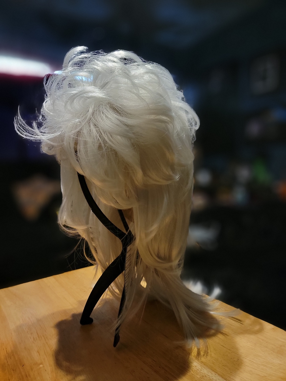 NWT White Mullet Synthetic Costume Cosplay Wig
